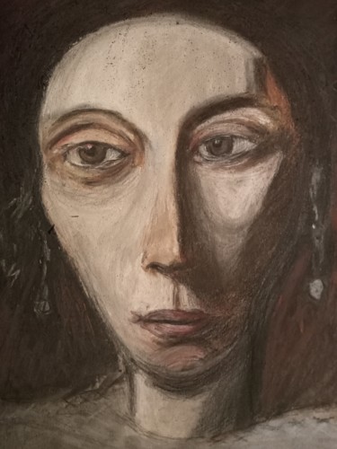 Painting titled "woman" by Jora Poshytilo, Original Artwork, Pastel