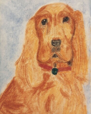 Dibujo titulada "dog" por Jora Poshytilo, Obra de arte original, Pastel