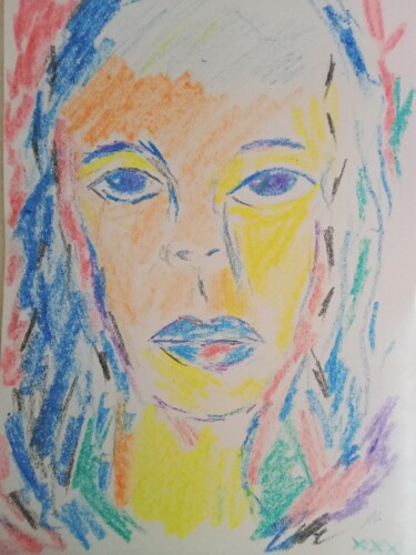 Drawing titled "Woman 2" by Jora Poshytilo, Original Artwork, Conté