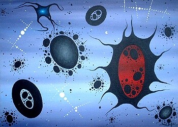 Painting titled "Galaxia III" by Jordi Bofill, Original Artwork, Oil
