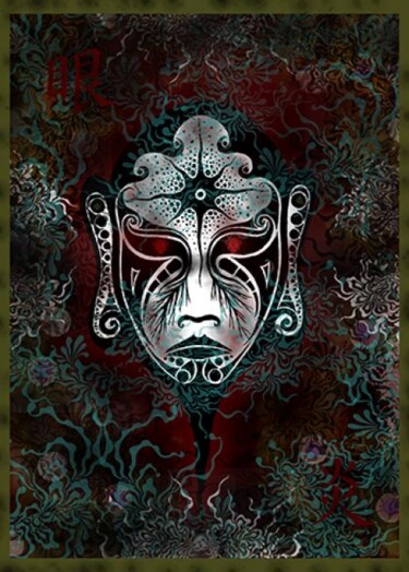 Malerei mit dem Titel "Mask III" von Jordi Bofill, Original-Kunstwerk