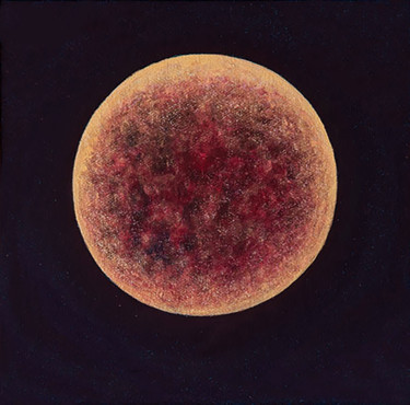 Painting titled "golden planet.jpg" by Jordis T.O.Earth, Original Artwork, Acrylic