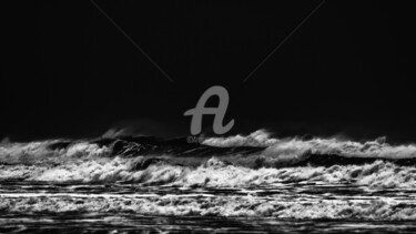 Photography titled "WAVES IN BLACK AND…" by Jorg Becker, Original Artwork, Non Manipulated Photography