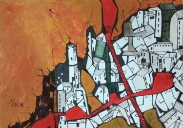Pittura intitolato "favelawalk 07" da Jörg Johannes Pfeifer, Opera d'arte originale