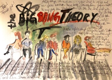 Pintura intitulada "The Big Bang Theory…" por Jörg Weber, Obras de arte originais, Aquarela