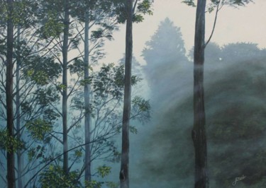 Painting titled "bosque-niebla-final…" by Jorge Marin, Original Artwork, Oil