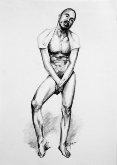 Dessin intitulée "Jaison standing, ve…" par Jorge Bandarra, Œuvre d'art originale, Graphite