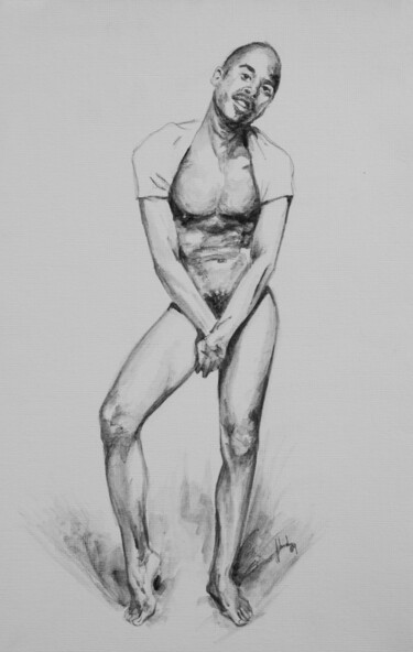 Rysunek zatytułowany „Jaison standing, ve…” autorstwa Jorge Bandarra, Oryginalna praca, Atrament