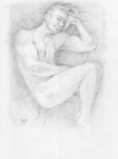 Drawing titled "William sleeping" by Jorge Bandarra, Original Artwork, Graphite