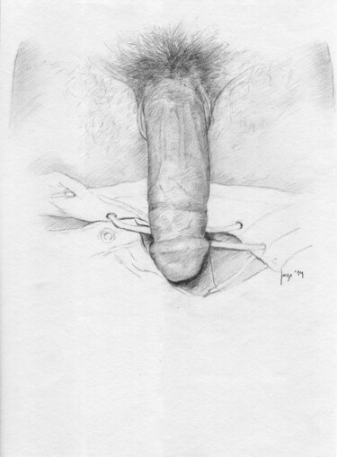 Dessin intitulée "Mitch, phallus homo…" par Jorge Bandarra, Œuvre d'art originale, Crayon