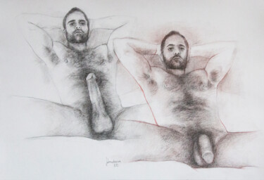 Disegno intitolato "Timo duobus, homoer…" da Jorge Bandarra, Opera d'arte originale, Grafite