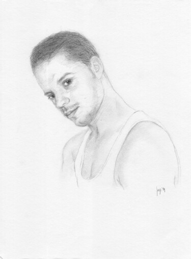 Drawing titled "Dante M. portrait" by Jorge Bandarra, Original Artwork, Graphite