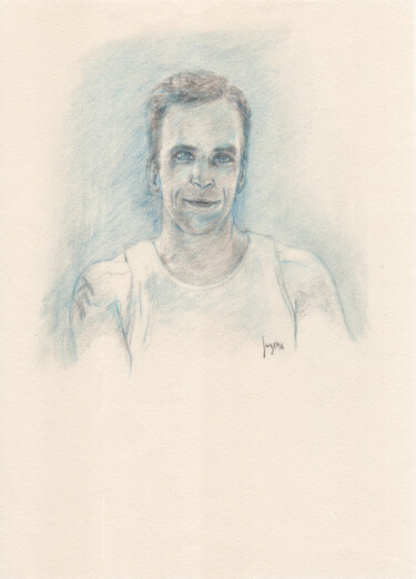 Zeichnungen mit dem Titel "Drew portrait study" von Jorge Bandarra, Original-Kunstwerk, Graphit