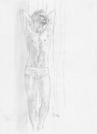 Drawing titled "Markus portrait stu…" by Jorge Bandarra, Original Artwork, Graphite