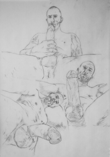 Drawing titled "Ivan trinitas, homo…" by Jorge Bandarra, Original Artwork, Ink