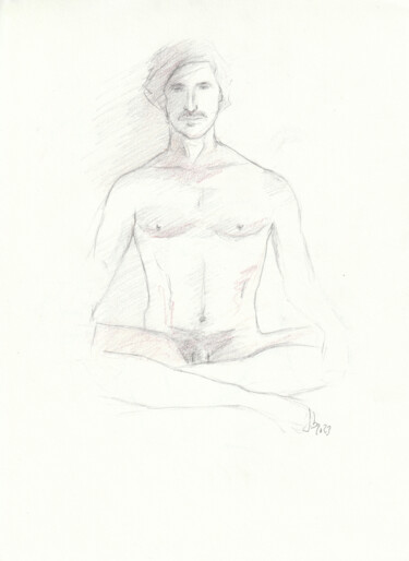 Disegno intitolato "TC life drawing stu…" da Jorge Bandarra, Opera d'arte originale, Grafite