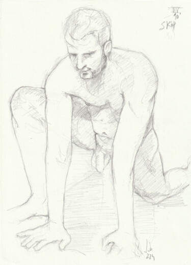 제목이 "Skip nude lizard po…"인 그림 Jorge Bandarra로, 원작, 흑연