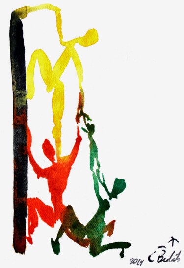Картина под названием "CONCERTINAS  7" - Jorge Berlato, Подлинное произведение искусства, Акварель