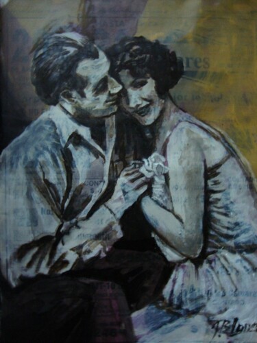 Pintura titulada "enamorados" por Jorge Blanco, Obra de arte original, Oleo