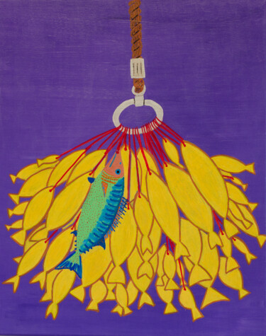 Peinture intitulée "Bycatch" par Jorge Gonzalez, Œuvre d'art originale, Acrylique