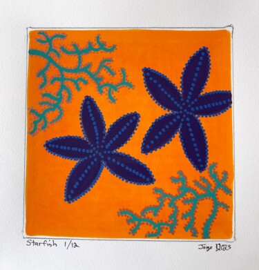 Malarstwo zatytułowany „Starfish 1/12” autorstwa Jorge Gonzalez, Oryginalna praca, Akryl