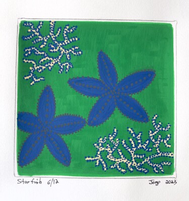 Malarstwo zatytułowany „Starfish 6/12” autorstwa Jorge Gonzalez, Oryginalna praca, Akryl