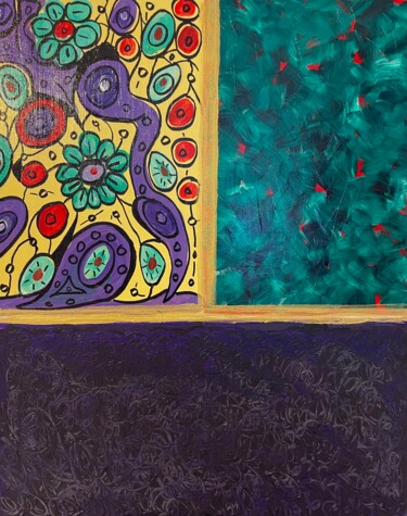Картина под названием "Ventanas: but if th…" - Jorge Gonzalez, Подлинное произведение искусства, Акрил Установлен на Деревян…