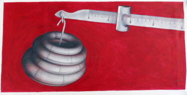 Painting titled "Contrapeso I" by Jorge Luis Santana Pérez, Original Artwork, Acrylic
