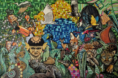 Pintura titulada "Fantasía brasileña" por Jorge Matheus, Obra de arte original, Acrílico
