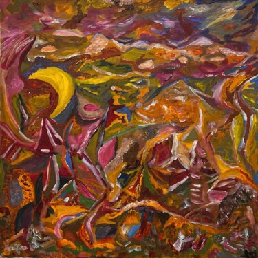 Painting titled "Le rêve d'Amérique" by Jorge Orellana Benado, Original Artwork, Acrylic