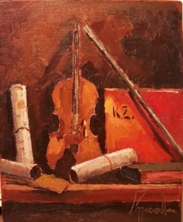 Pintura titulada "Violín" por Jorge Pizzanelli, Obra de arte original