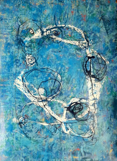 Картина под названием "Serie “Vórtices” 5" - Jorge R. Barboza, Подлинное произведение искусства, Акрил