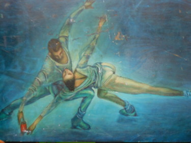 Painting titled "PATINAGE" by Jorge Torres Valda, Original Artwork, Oil