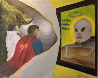 Pintura titulada "Se nos fué el Santo…" por Jorge Valderrama, Obra de arte original, Oleo