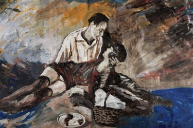 Pittura intitolato "amore" da Jorgefabian Blanco, Opera d'arte originale, Olio