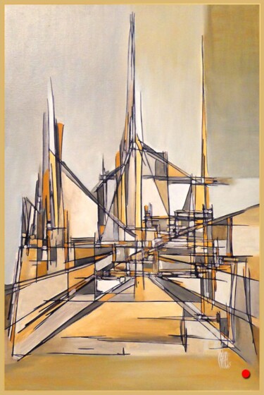Peinture intitulée "La cathédrale" par Jorge Coelho, Œuvre d'art originale, Huile