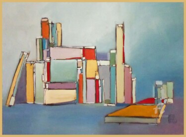 Peinture intitulée "Sur le bureau" par Jorge Coelho, Œuvre d'art originale, Huile