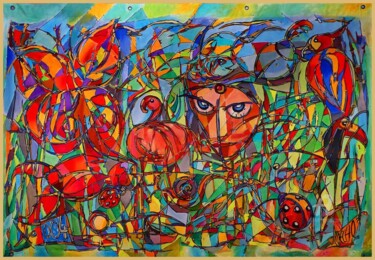 Malerei mit dem Titel "Papillon (6)" von Jorge Coelho, Original-Kunstwerk, Acryl