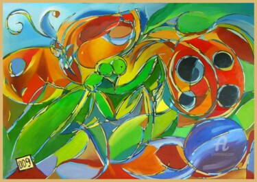 Malerei mit dem Titel "Papillon (5)" von Jorge Coelho, Original-Kunstwerk, Acryl