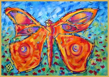 Painting titled "Papillon 2020" by Jorge Coelho, Original Artwork, Acrylic