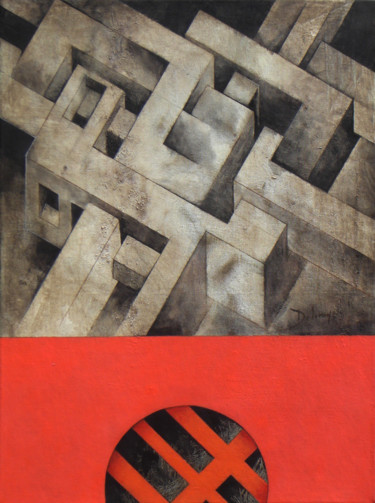 Painting titled "ciudades-v.jpg" by Jorge Luis De Lorenzo, Original Artwork, Acrylic
