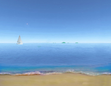 Arts numériques intitulée "beyond-the-sea-is-a…" par Jorge Gallardo, Œuvre d'art originale, Peinture numérique