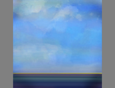 Arte digital titulada "blue-landscape-is-a…" por Jorge Gallardo, Obra de arte original, Pintura Digital