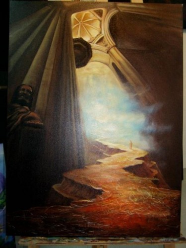 Painting titled "caminho iluminado" by Jorgemiguele, Original Artwork, Other