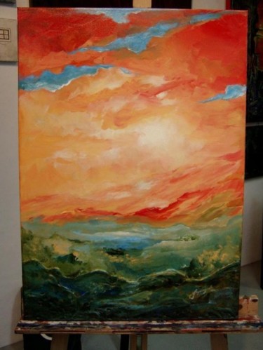 Pintura intitulada "paisagem" por Jorgemiguele, Obras de arte originais, Óleo