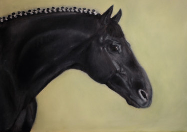 Картина под названием "Dressage horse port…" - Jorgen Wagner, Подлинное произведение искусства, Масло
