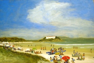 Pintura intitulada "Praia do Forte, Mar…" por Jorge Novaes, Obras de arte originais, Óleo