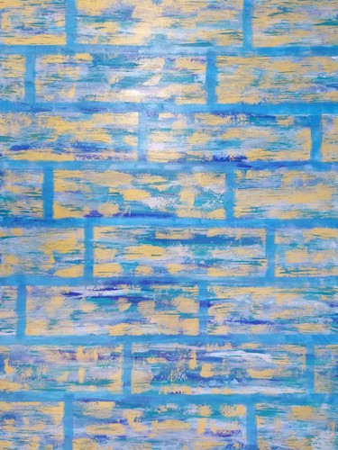 Painting titled "Wall vibes" by Jorge Oliveira, Original Artwork, Acrylic Mounted on Wood Panel