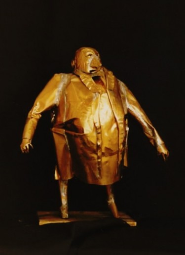 Sculpture intitulée "Fatman" par Jorge Velarde, Œuvre d'art originale, Métaux