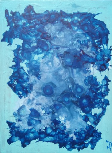 Pittura intitolato "Félicité bleue" da Georges Allin (JorJ), Opera d'arte originale, Acrilico